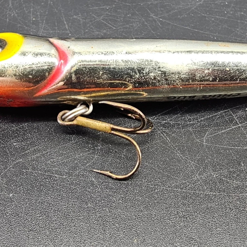 Vintage Storm Rattlin Chug Bug Chrome Orange Topwater Popper Fishing Lure
